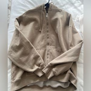 Tan Brandy Melville Zip Up